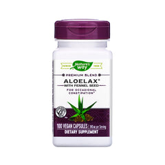 Nature's Way - Aloelax with Fennel Seed - 340 mg - 100 Vegan Capsules