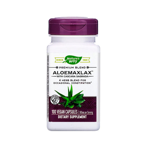 Nature's Way - AloeMaxLax with Cascara Sagrada - 360 mg - 100 Vegan Capsules