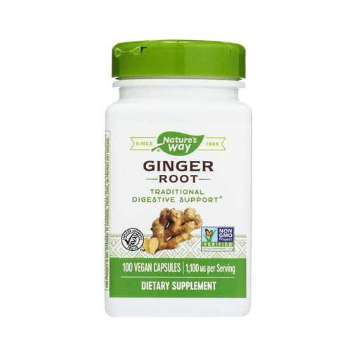 Nature's Way - Ginger Root - 1,100 mg - 100 Vegan Capsules