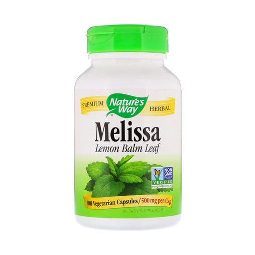 Melissa Lemon Balm Leaf - 100 Cápsulas Vegetarianas - 500 mg