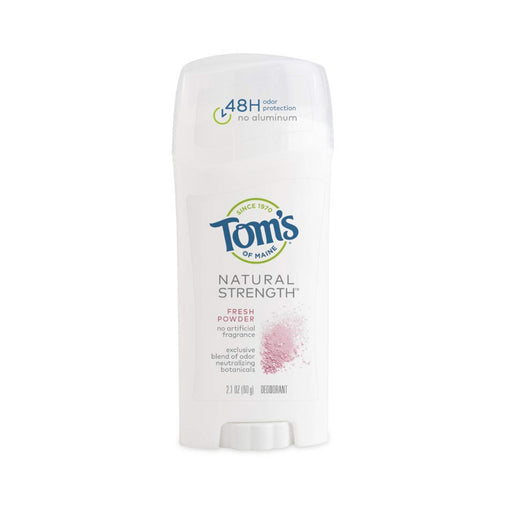 Tom's - Natural Strength Deodorant - 48-Hour Odor Protection - Fresh Powder - 2.1 Oz